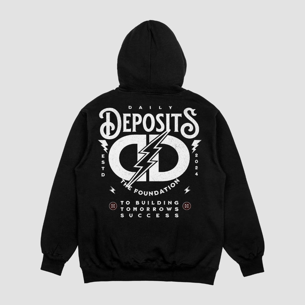 Daily Deposits Hoodie - Black