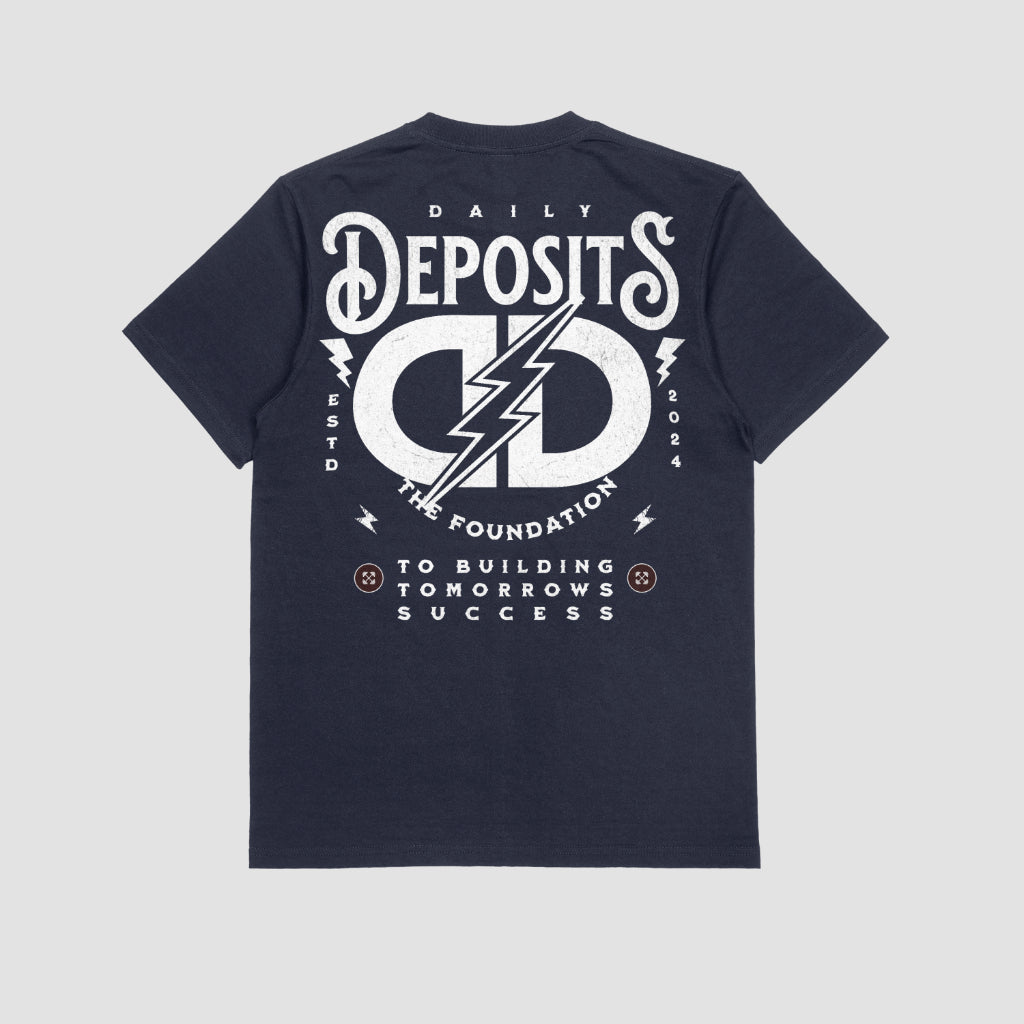 Daily Deposits Tee - Navy