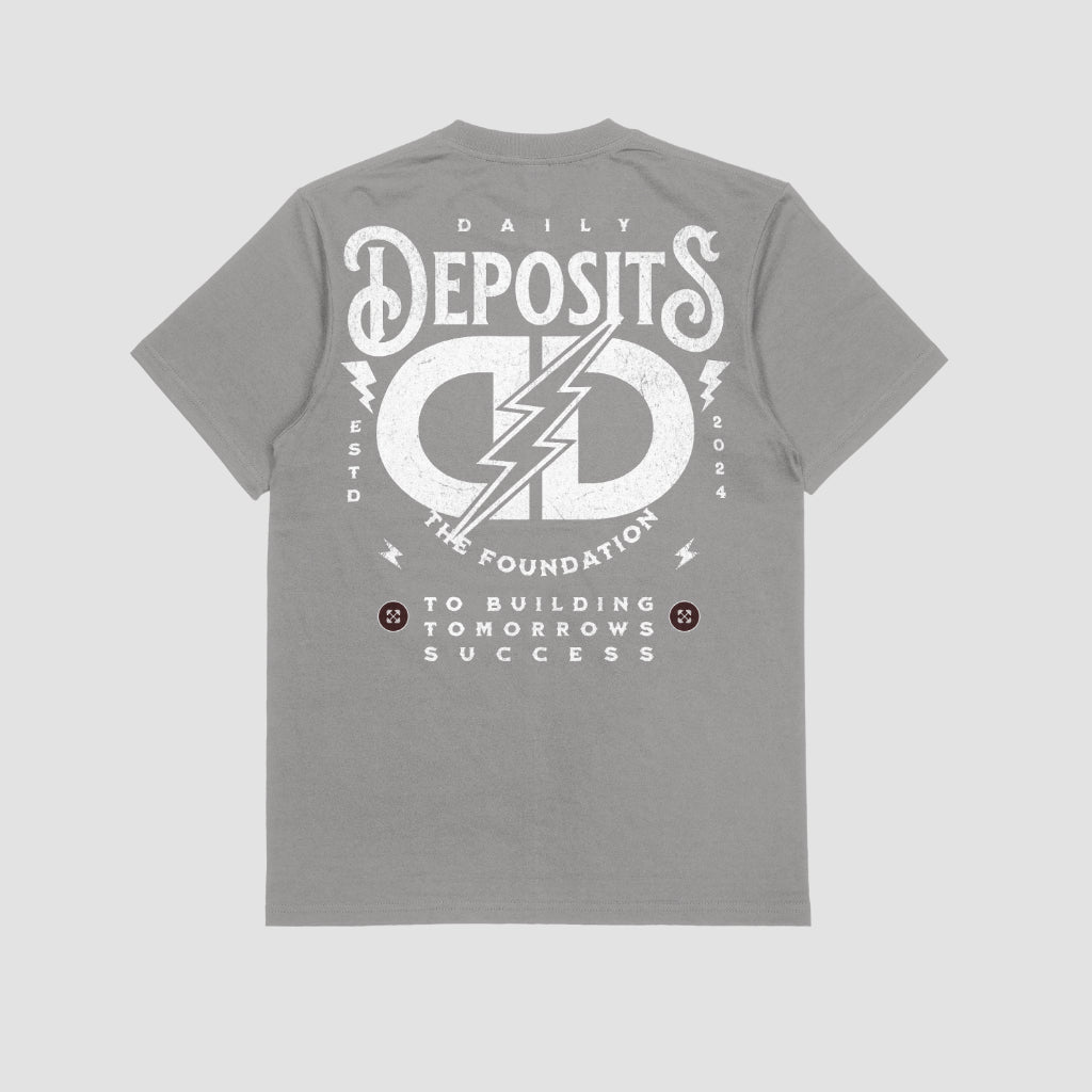 Daily Deposits Tee - Grey