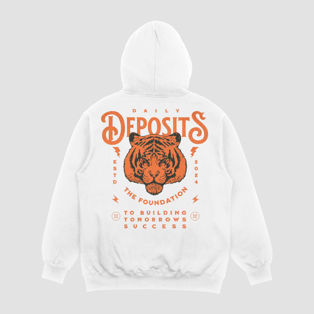 Daily Tiger Hoodie - White