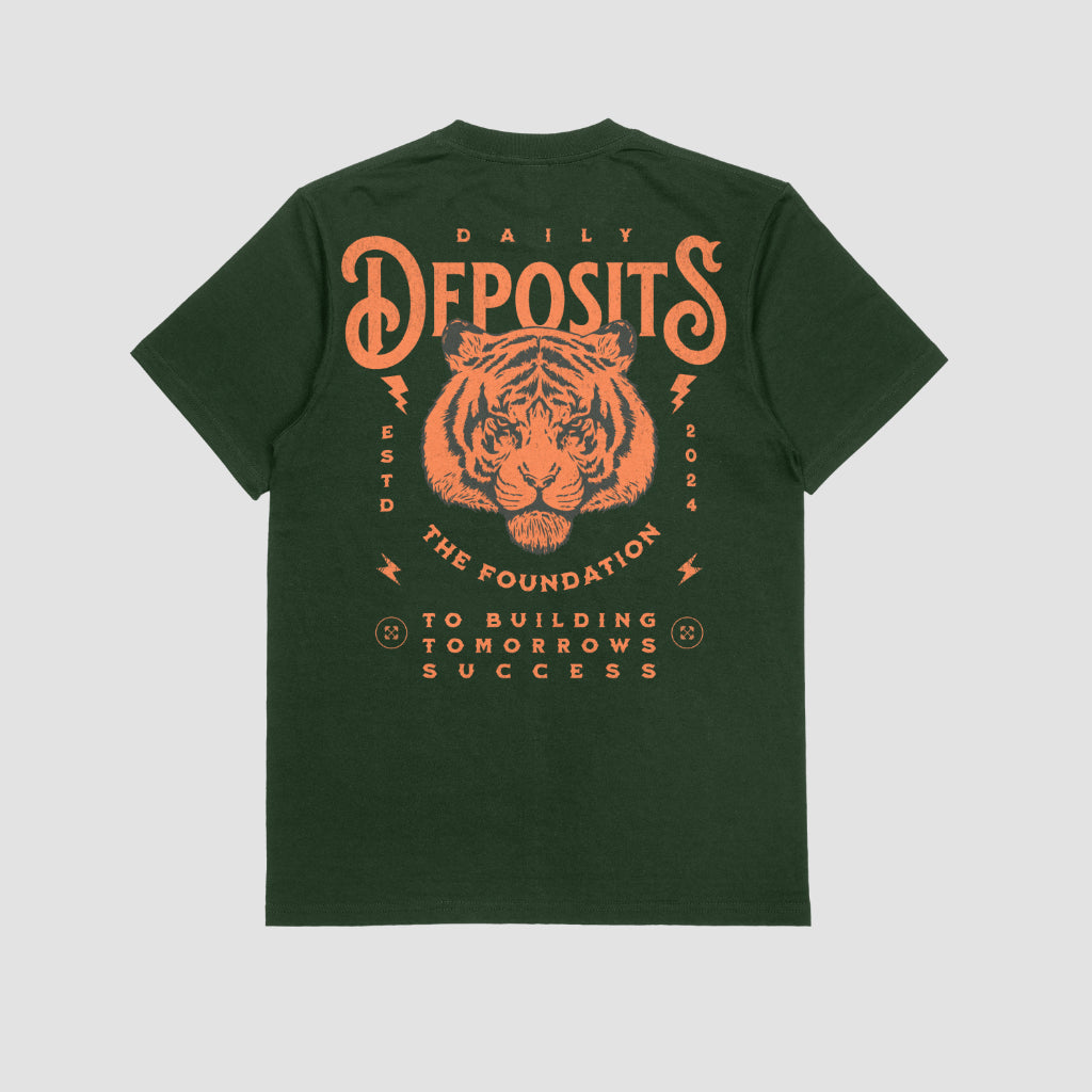 Daily Tiger Tee - Forest Green
